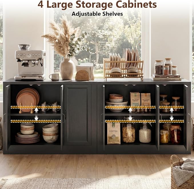 118" W Modern Buffet Cabinet - Image 3