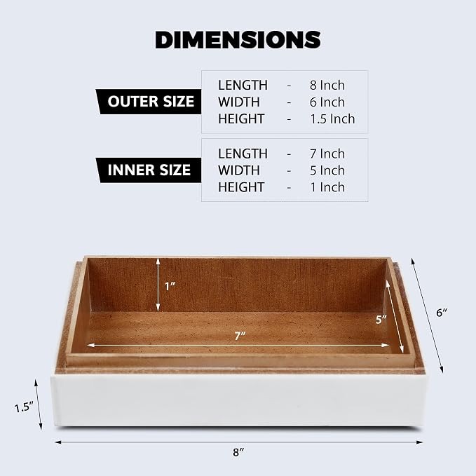 Handicrafts Home Black and White Decorative Storage Box - Image 2