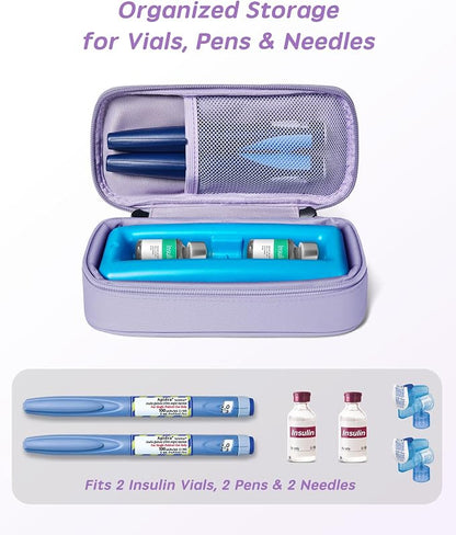 Insulin Vial Cooler Travel Case TSA Approved 300g Reusable Ice Brick Insulin - Image 5