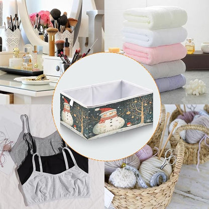 Snowman and Bird Closet Organizers Storage Cubes Storage Bins Shelf Baskets - Image 5