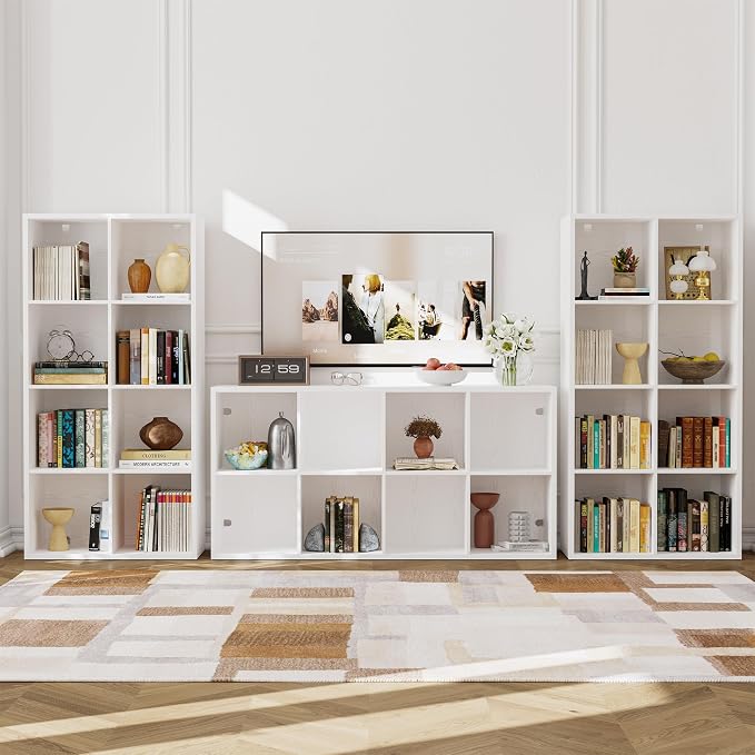 IRONCK Bookshelf, 8-Cube Storage Cube Shelf Organizer, Extra Thick Frame - Image 8