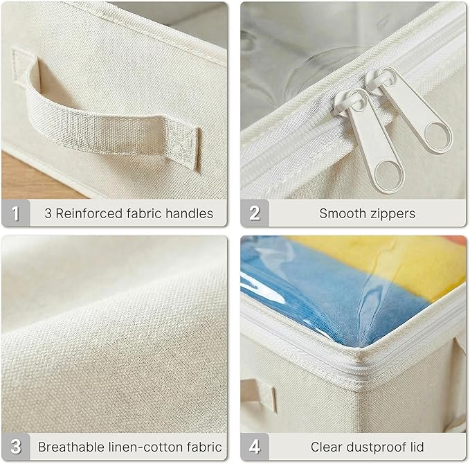 TidyCorner 2-Pack Under Bed Storage Containers, 4.5 Inches Tall Low Profile - Image 4