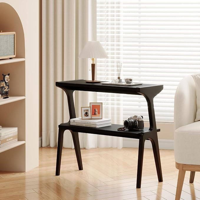 Solid Wood End Table, 2-Tier Side Table - Image 3