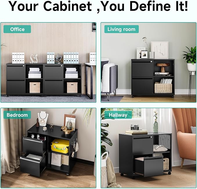 SISESOL 2 Drawer File Cabinet - Image 6