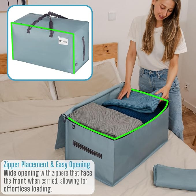VENO 2 Pack Moving Bags and Large Christmas Decoration Storage Bins - Image 3