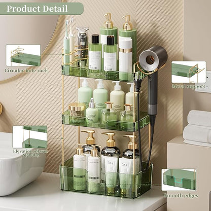 YCIA&DONE Bathroom Counter Organizer, Large Makeup Organizer Countertop - Image 2