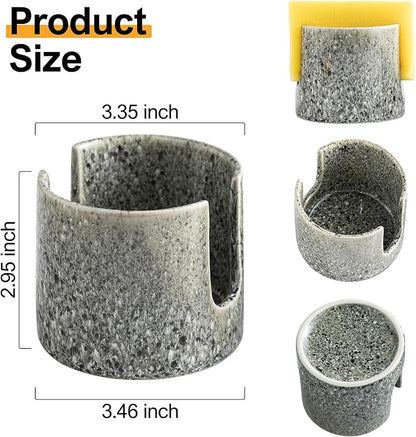 Kitchen Sponge Holder, Ceramic Dish Sponge Holder Scrubby Daddy Farmhouse Dish - Image 3
