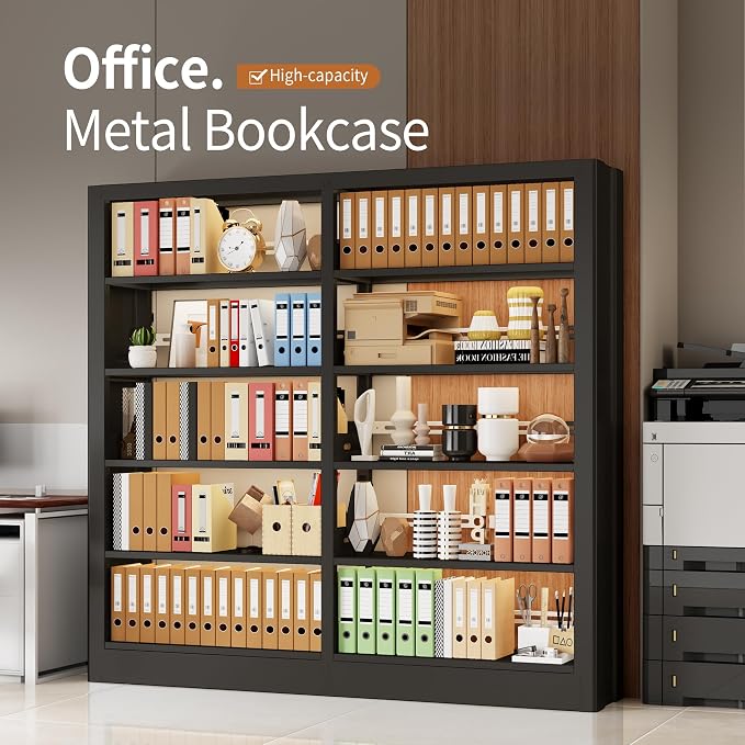 5-Tier Bookcase and Bookshelf, Freestanding Bookshelves - Image 3
