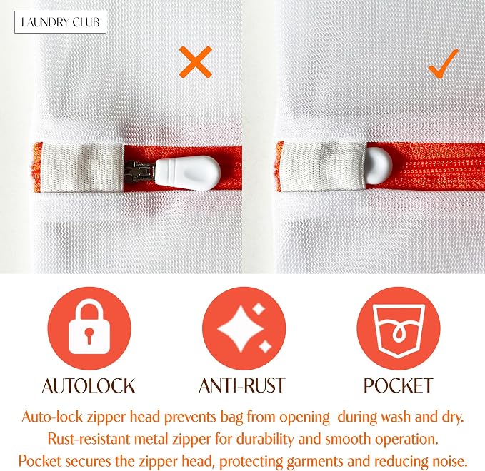 4 Pack Mesh Laundry Bags for Delicates 12inx16in, Dryer Safe, Breathable Fine - Image 4