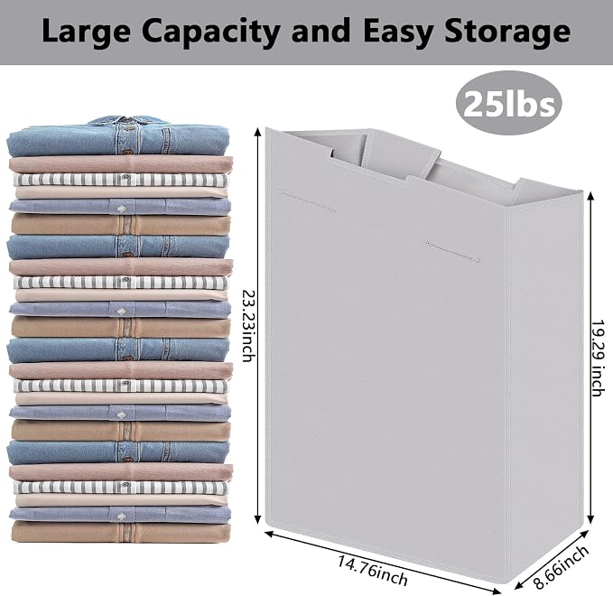 Windyun 3 Pcs Hypotenuse Laundry Sorter Replacement Bags Hamper Cart Removable - Image 2