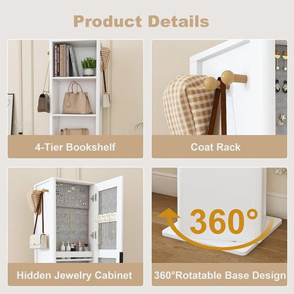 Montary 360° Rotating Makeup & Jewelry Cabinet - Image 5