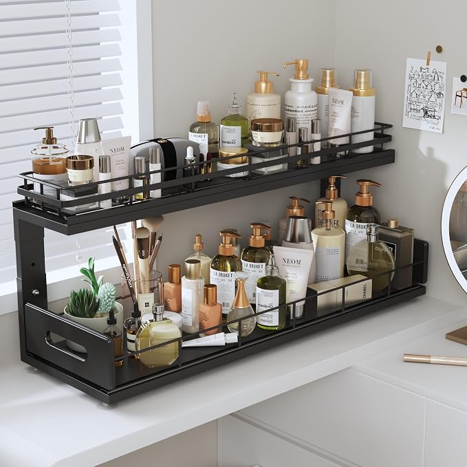 Under Sink Organizer Upgrade To Professional Rails, 2-Tier Dual Pull Out - Image 9