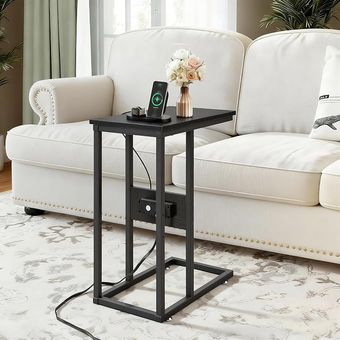 VECELO C Shaped End Side Table - Image 6
