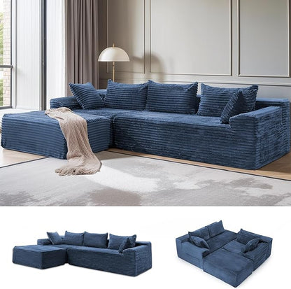 Korser 108" L-Shaped Modular Sectional Sofa by KORSER