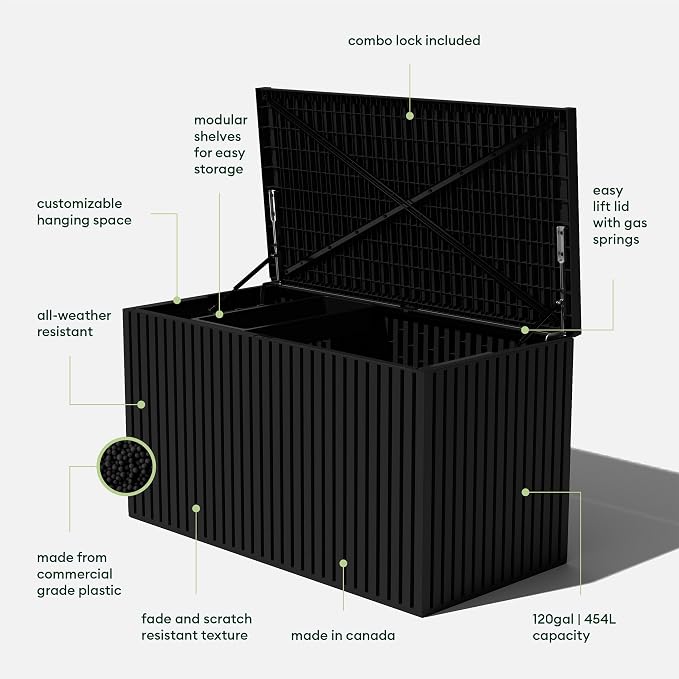 Veradek Everything Deck Box 120 Gallon | Lockable Storage Box and Organization - Image 2