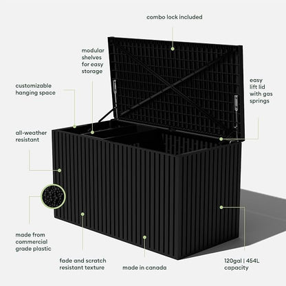 Veradek Everything Deck Box 120 Gallon | Lockable Storage Box and Organization - Image 2