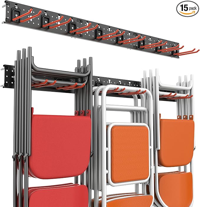 Wallmaster Wall Mount Garage Organizer Tool Storage Rack, Heavy Duty Folding by Wallmaster