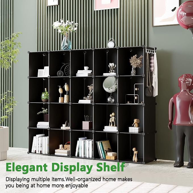 C&AHOME Cube Storage Organizer, 20-Cube Shelves Units, Closet Cabinet, DIY - Image 4