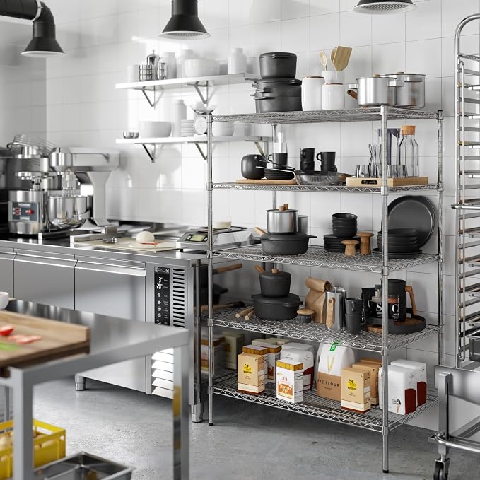 24" Deep x 42" Wide x 64" Height Wire Shelving Kit | 5-Tier | NSF Commercial - Image 6