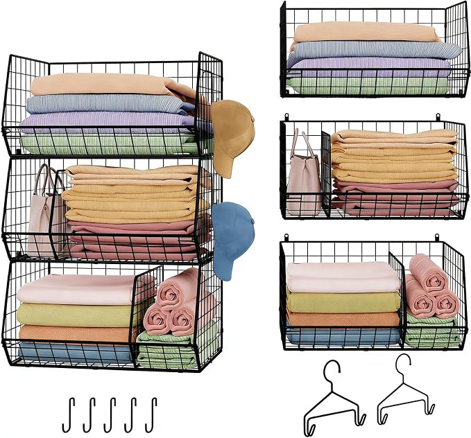 Jautokerdar 3 Tier Closet Hanging Shelves by Jautokerdar