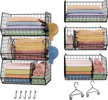 Jautokerdar 3 Tier Closet Hanging Shelves by Jautokerdar