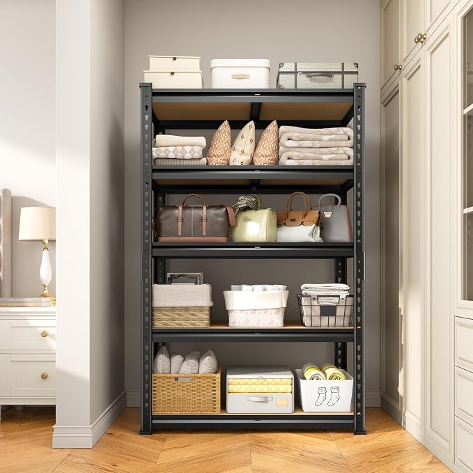 5-Tier Storage Shelves, 1980LBS Adjustable Pantry Shelves, Metal Shelving Unit - Image 2
