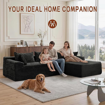 Korser 108" L-Shaped Modular Sectional Sofa - Image 5