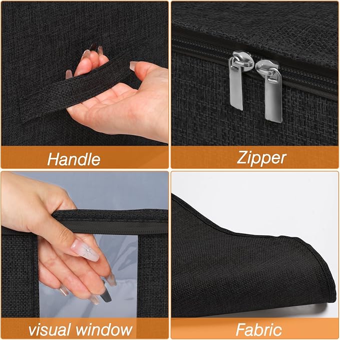punemi 2 Pack Clothes Storage, Sturdy Blanket Storage Bags - Image 5