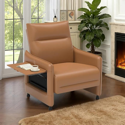 Upholstered Accent Sofas Set of 2, Modern Faux Leather Sofa Chairs - Image 8