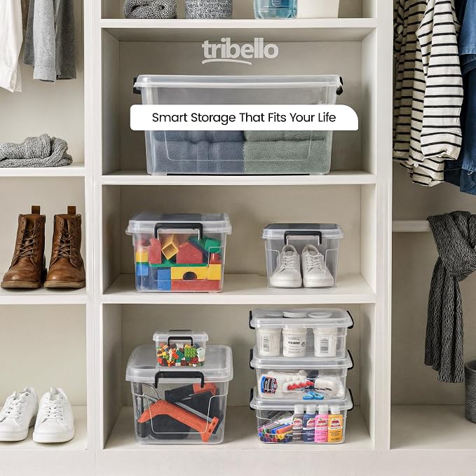 Plastic Storage Bins with Lids - Image 4