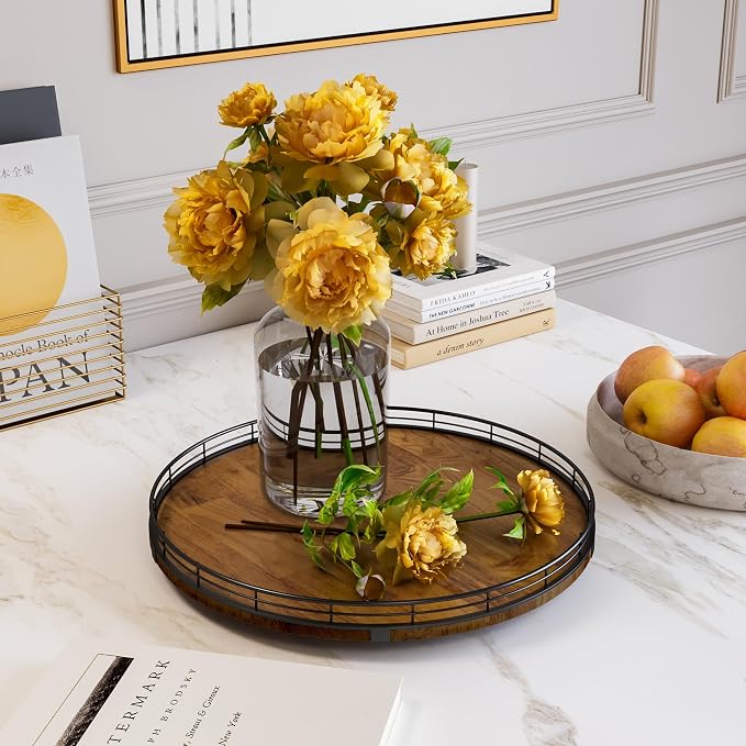 Farmhouse Oak 16" Lazy Susan Turntable Organizer - Image 3