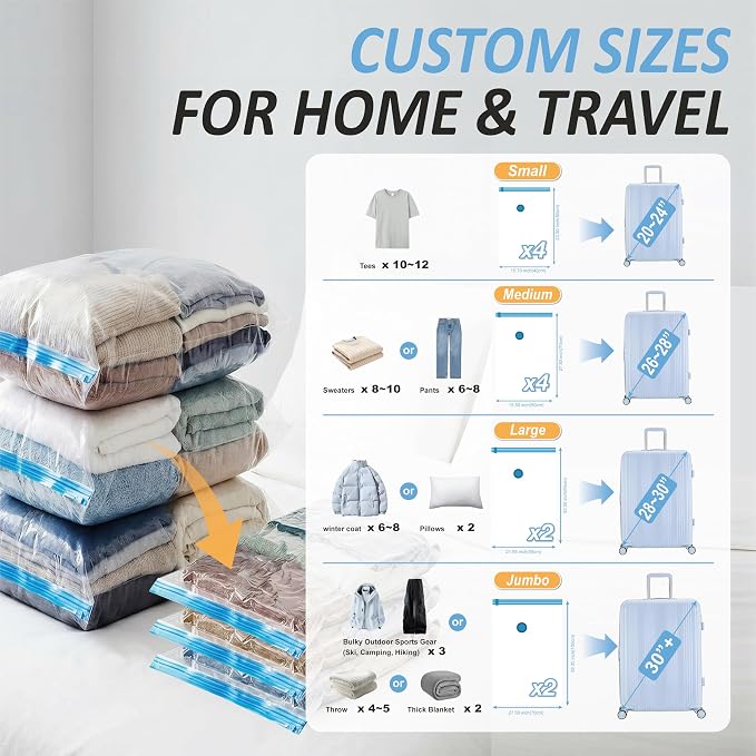 Cozy Essential Travel Vacuum Storage Bags - Image 4