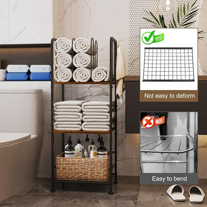 3-Tier Freestanding Cabinet Towel Rack Metal Stand | M-shaped detachable - Image 5