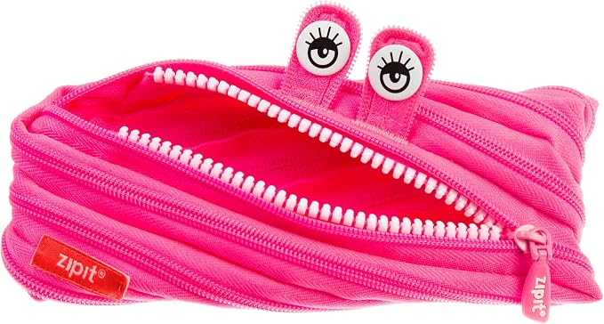 ZIPIT Monster Pencil Case for Girls, Cute Zipper Pouch for Kids Teens, by ZIPIT