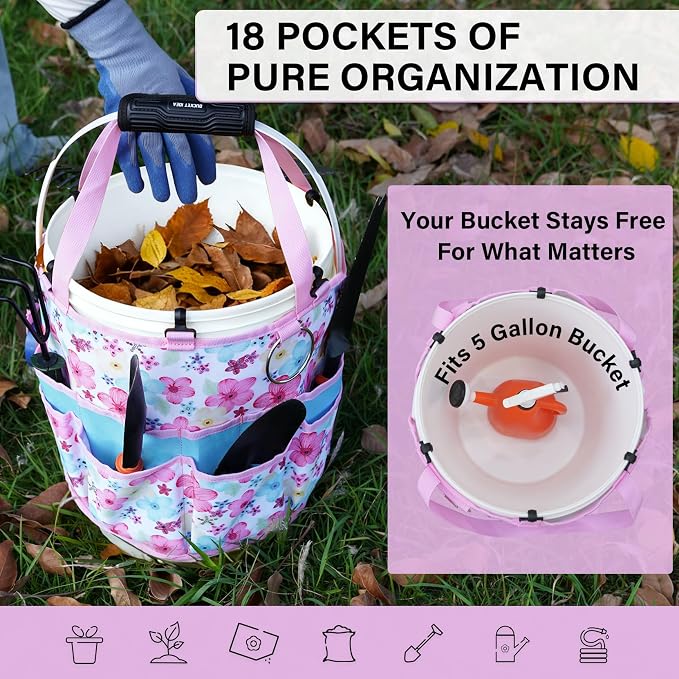 KUNN Gardening Gift for Women Men 5 Gallon Bucket Tool Organizer - Image 4