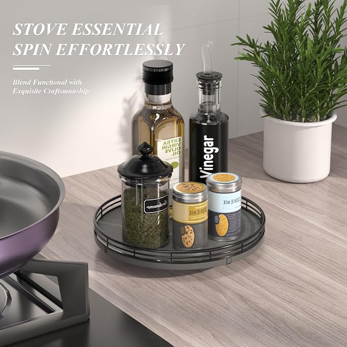 Nature Slate Lazy Susan Turntable - Image 6