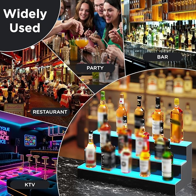 Dethan 4 Tier 40 Inch Liquor Bottle Display Shelf - Image 6