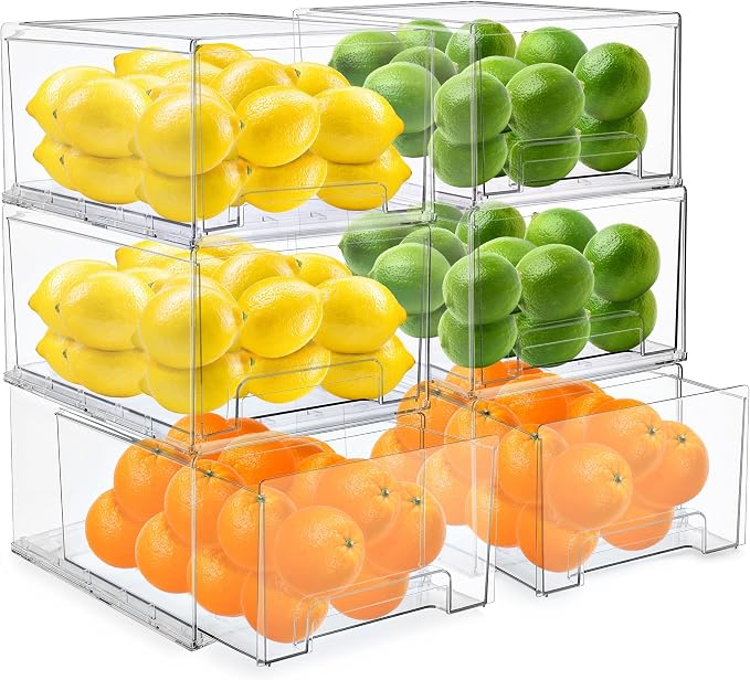 Sorbus Plastic Storage Bins Stackable Clear Pantry Organizer Box Bin - Image 8