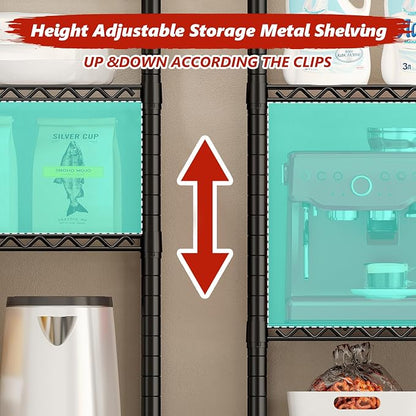 REIBII Storage Shelves Load 1980LBS, 5 Tier Metal Shelving Unit - Image 9