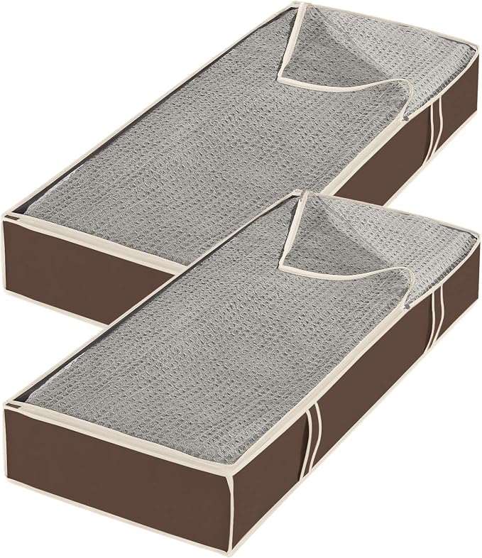 Whitmor Under Bed Storage Bags 2 Pack, Zippered Underbed Storage Containers by Whitmor