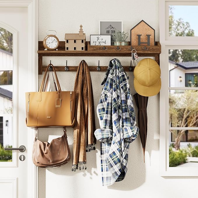 AMBIRD Coat Rack Wall Mount, 35 inch Large Wall Hooks - Image 4