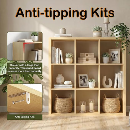 WannabeMyself【2026 Wooden Thick Frame】 9 Cube Storage Organizer - Image 4