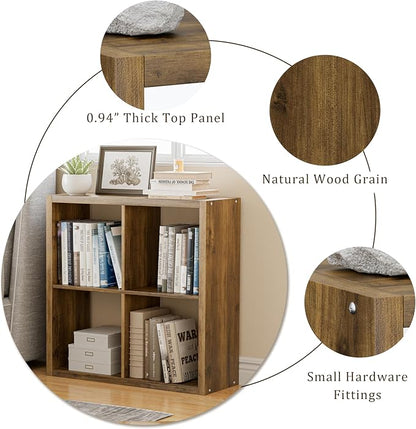 Cube Storage Organizer Bookcase, Decorative 11 inch Open Back Cubical Shelf - Image 6