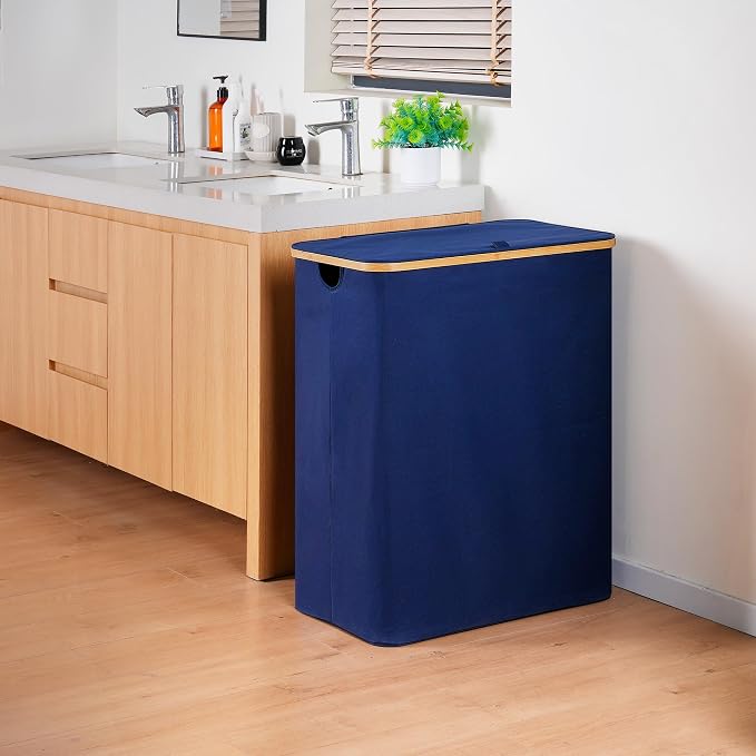 efluky Laundry Hamper with Lid, Trio Laundry Basket with 2 Removable Bags - Image 6
