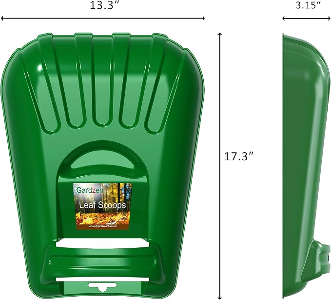 Gardzen Plastic Large Leaf Scoop Hand Rakes, Debris and Yard Waste Removal - Image 3