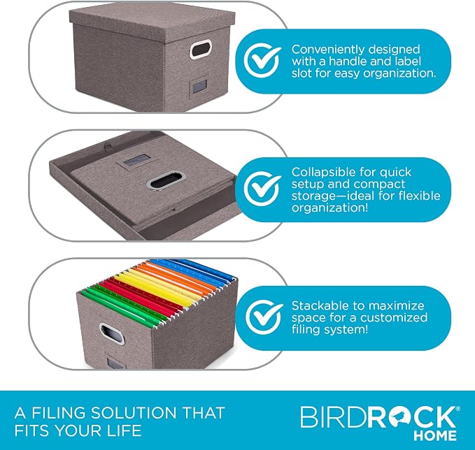 Internet's Best Collapsible File Box Storage Organizer - Image 6