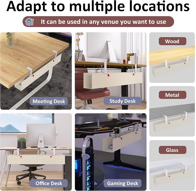 36" Under Desk Cable Management Tray - Image 5