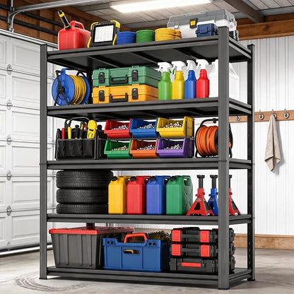Garage Shelving, Heavy Duty Storage Shelves, Adjustable Boltless Units | Metal by Beaunatixx