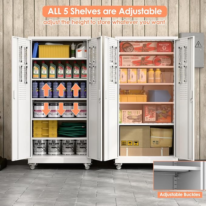 Aobabo 71" H×32" W×16" D Metal Storage Cabinet - Image 6