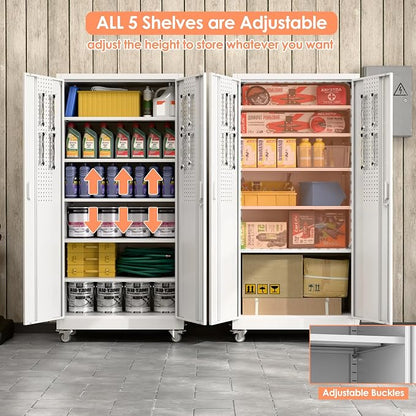 Aobabo 71" H×32" W×16" D Metal Storage Cabinet - Image 6